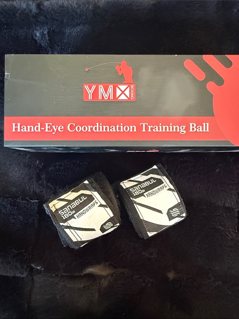 YMX Hand-Eye Coordination Training Ball Set with Black Handwraps